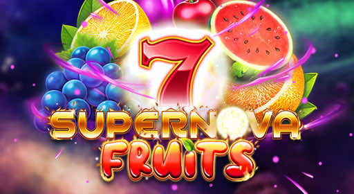 Screenshot des Spielautomaten 7 Supernova Fruits mit bunten Früchten auf den Walzen